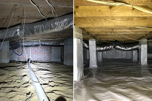 Crawl Space Brothers Charlotte NC | Before and After - Encapsulation
