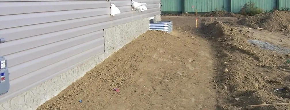 Crawl Space - How to Waterproof a Crawl Space - Grounding Slope