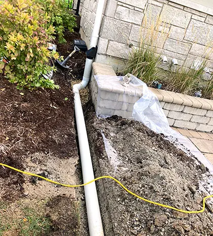Underground Gutter Downspout Extension Drainage System