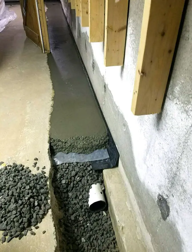 Crawl Space Brothers | Greenville SC | Basement Interior Drain Tile System